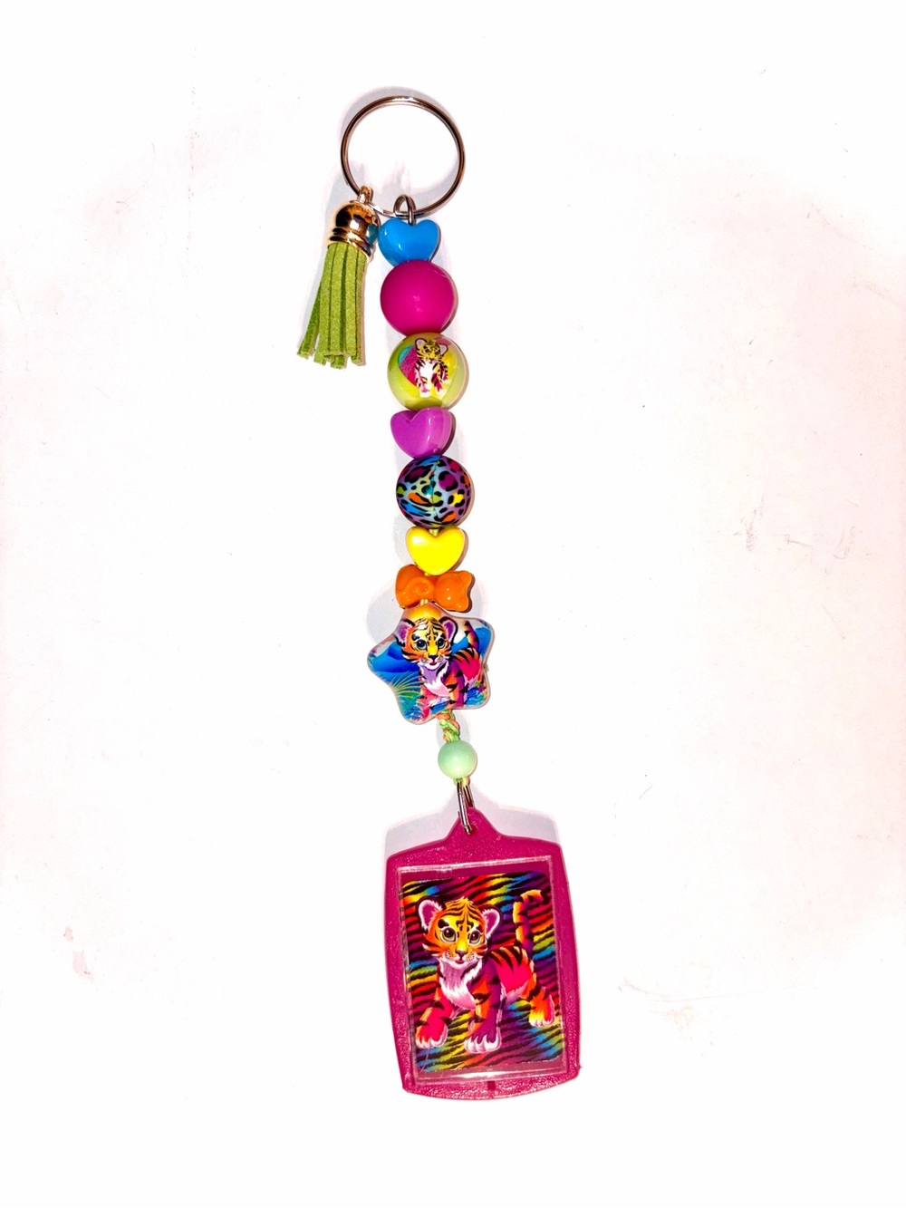 Handmade Lisa Frank Hunter Keychain